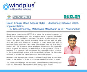 Read more about the article <a href="https://windplus.in/3d-flip-book/green-energy-open-access-rules-disconnect-between-intent-implementation/">Green Energy Open Access Rules – disconnect between intent, implementation</a>